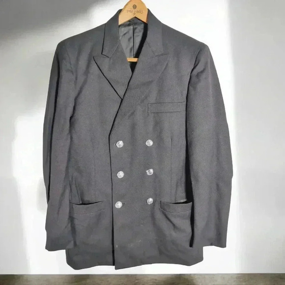 Black Fire Department Dress Uniform Jacket Davis Clothing The Hub Schneiders 37L - Picture 1 of 6